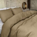 Hotel Linnen - Dekbedovertrek - Eenpersoons - 140x200/260 + 1 kussensloop 60x70 - Taupe