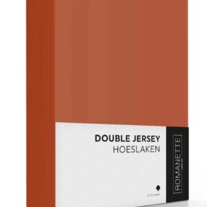 Romanette Double Jersey 100% katoen 1-pers. oker Hoeslaken 80/90/100 x 200/210/220