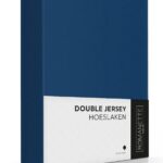 Luxe Dubbel Jersey Hoeslaken - Marine Blauw