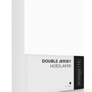Romanette Hoeslaken Double Jersey Wit 140/150 x 200/210/220 cm