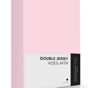 Romanette Hoeslaken Double Jersey Roze-160/180 x 200/210/220 cm