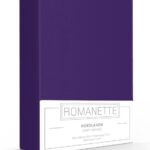 Romanette Standaard hoeslaken - Maat: 180 x 200 - Katoen - Paars - Romanette - Maat: 180 x 200
