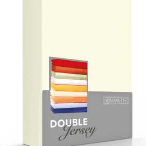 Romanette Hoeslaken Double Jersey Ivoor 140/150 x 200/210/220 cm