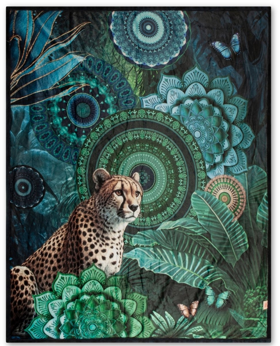 HIP Plaid 130x160 cm - Mandala en Luipaard Print