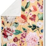 Luxe Bloemenprint Plaid 130x160 cm - Descanso Oker