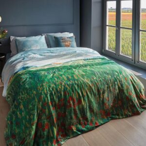 Beddinghouse x Van Gogh Museum Field with Poppies dekbedovertrek - 240x200/220 - Groen