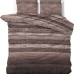 Sleeptime Flanel Marcus Dekbedovertrekset - Lits-Jumeaux - 240x200/220 + 2 kussenslopen 60x70 - Taupe
