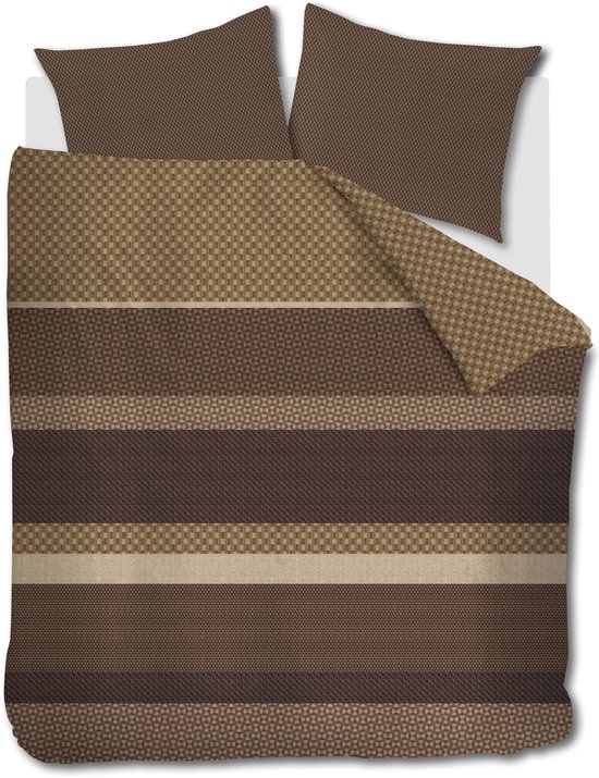 Beddinghouse Fera dekbedovertrek - Lits-Jumeaux - 240 x 200/220 cm - Bruin